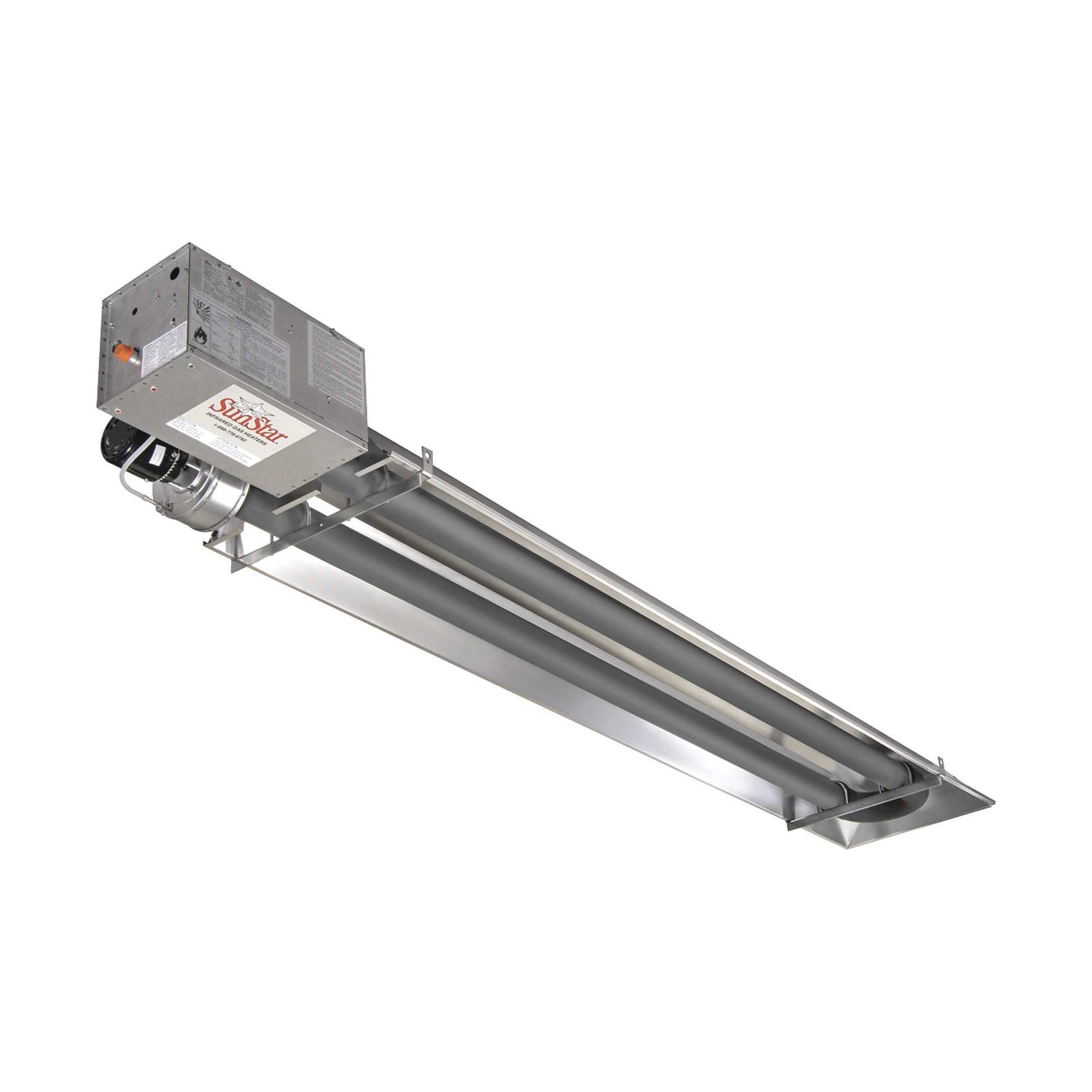 SunStar Heating Products Garage Tube Heater - 25,000 BTU, Natural Gas, 110in. Length, Model# SIR25-15-N